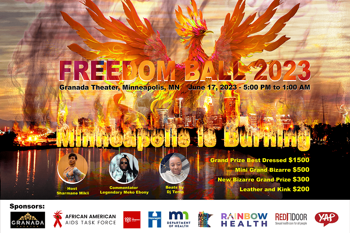 Flyer for the Freedom Ball on June 17th, 2023 at the Granada Theater.