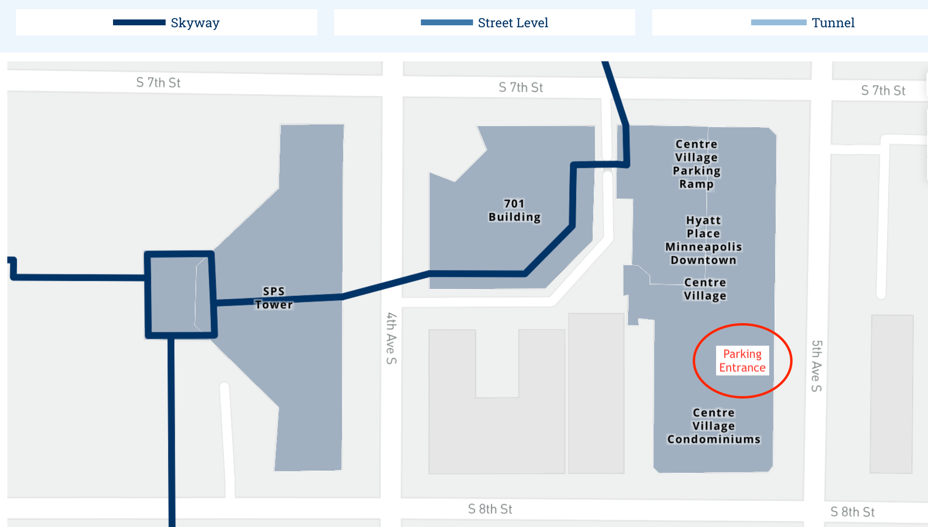 St. Paul MN, Skyway Map