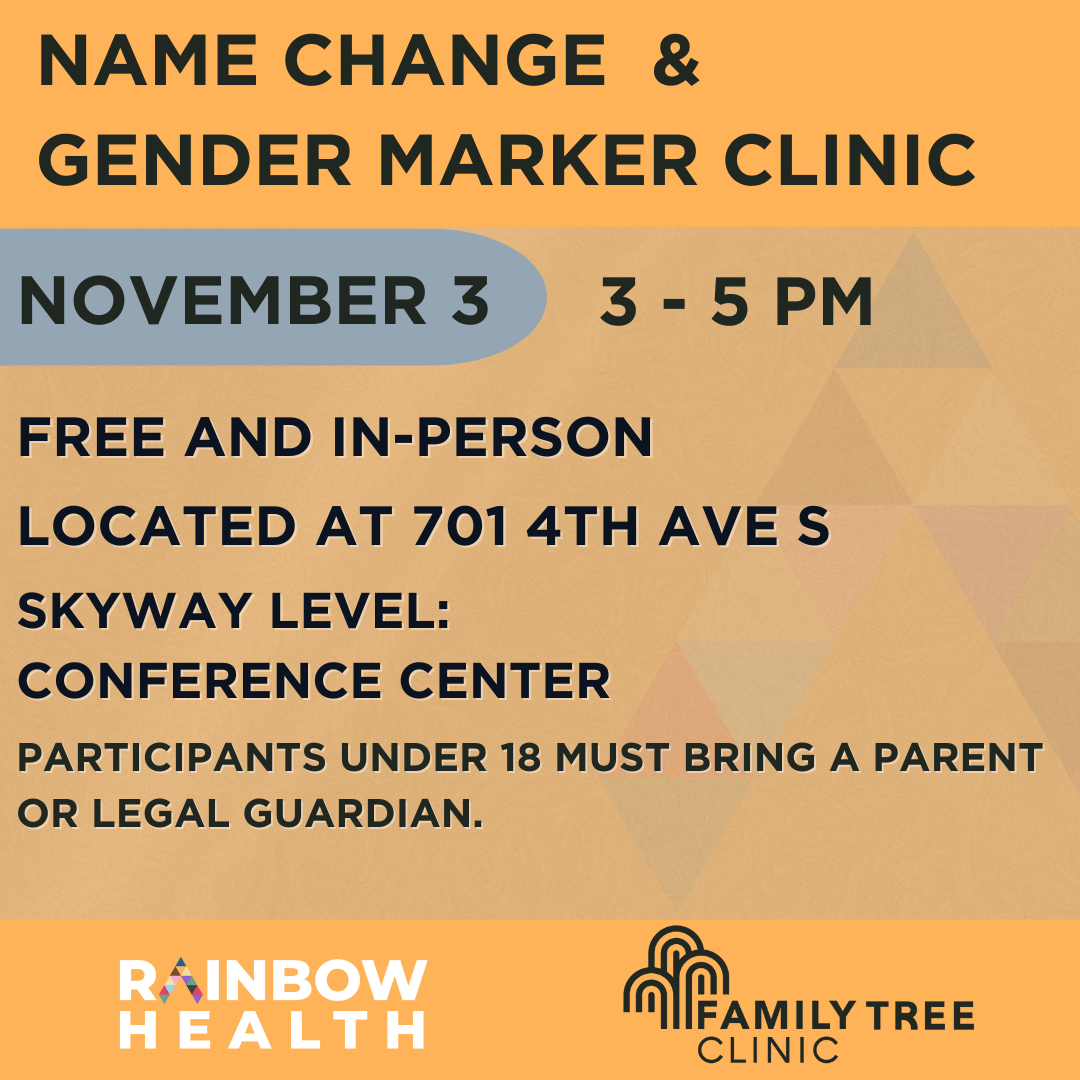 Name Change and Gender Marker Clinic - Rainbow Health